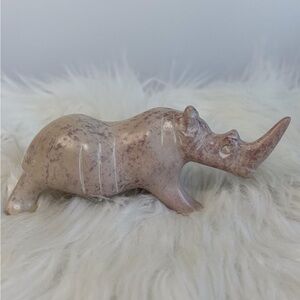 Elegant Ceramic Rhino Sculpture